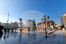 Република Северна Македония - централен площад в Скопие