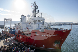 Varna, on the Black Sea - Research/Survey Vessel Sv. Sv. Kiril I Metodii - Departure - Antarctica 