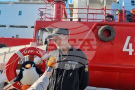 Varna, on the Black Sea - Research/Survey Vessel Sv. Sv. Kiril I Metodii - Departure - Antarctica