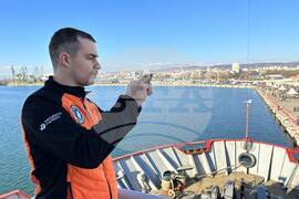 Varna, on the Black Sea - Research/Survey Vessel Sv. Sv. Kiril I Metodii - Departure - Antarctica