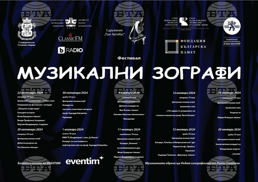 Фестивал „Музикални зографи“ ще се състои от 22 октомври в София