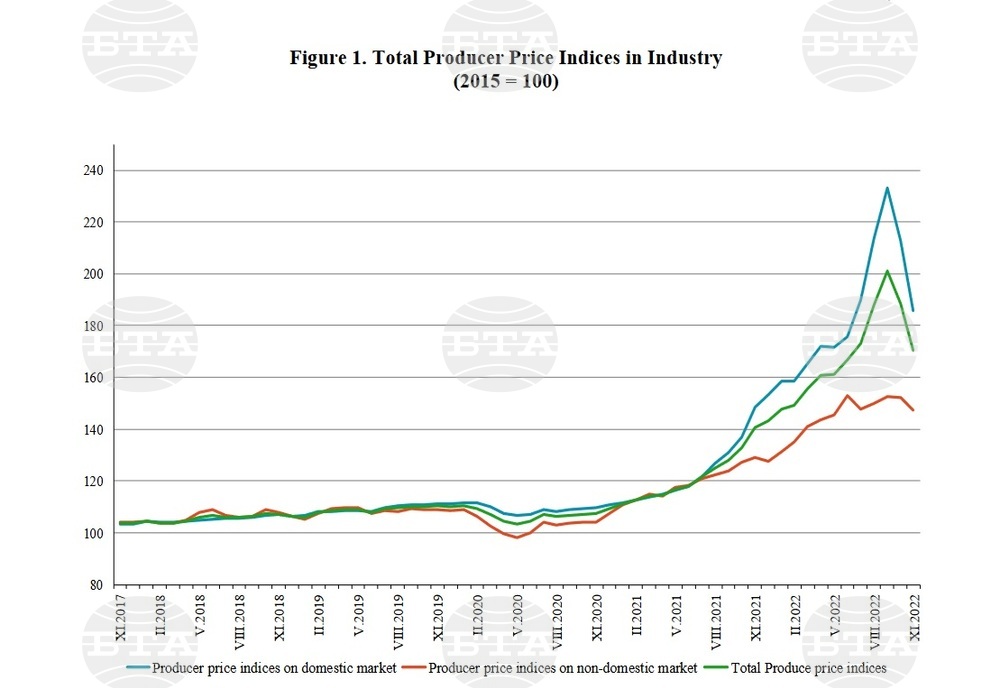Total Producer Price Index in Industry Down by 9.5% in November M/M