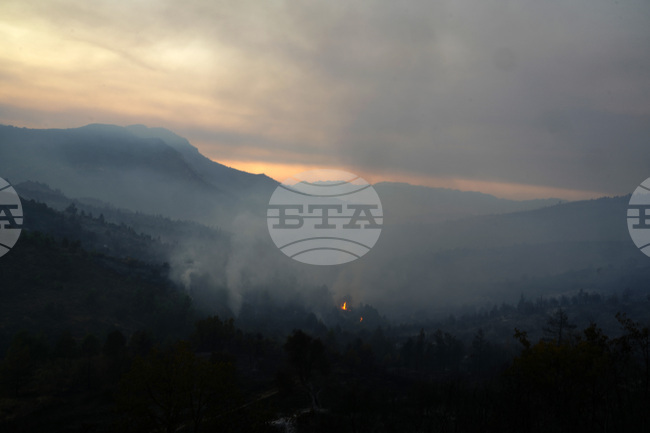 Горски пожари избухнаха на гръцките острови Хиос и Евия; евакуирани са населени места и един хотел