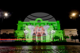 Народно събрание - осветена фасада - Европейски ден на донорството и трансплантацията на органи