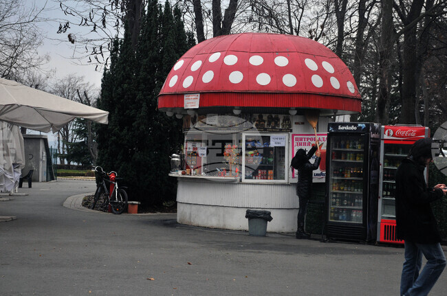 Община Бургас премахна незаконен обект в Морската градина - павилиона, известен като "Гъбката"