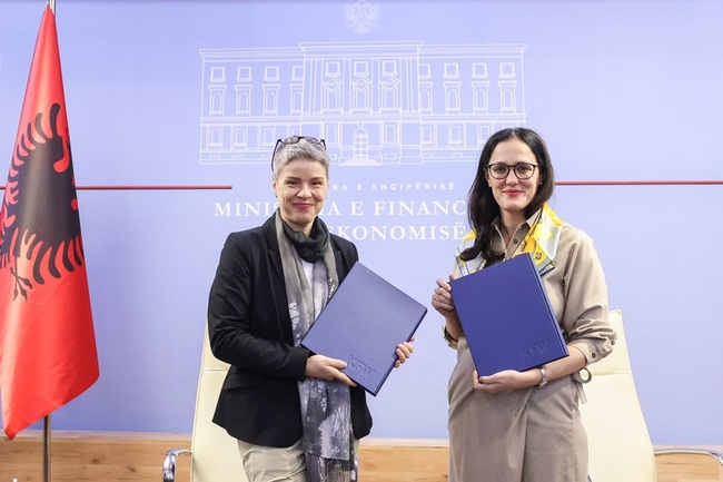 Албания подписа с германската банка за развитие KfW две споразумения на обща стойност 87 милиона евро