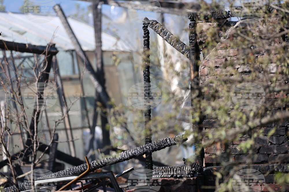 Благоевград - оранжерия - пожар