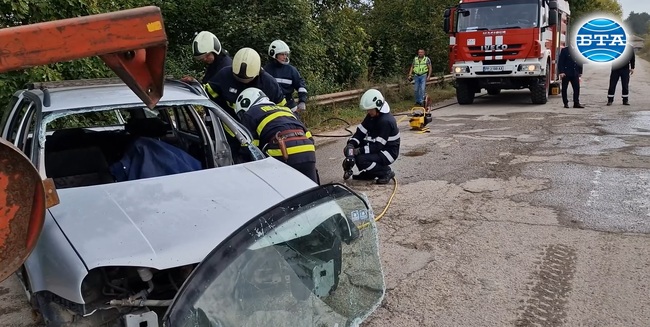 Практическо занятие за реакция при катастрофа с пострадали проведоха в Разград