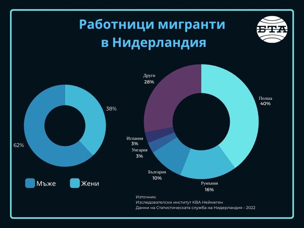 Намаляването на трудовата миграция в Нидерландия е трудно, защото има търсене от почти всички сектори