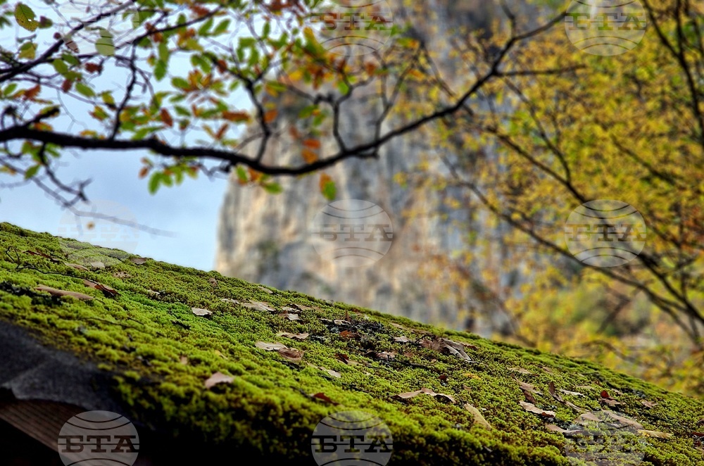 Трън - есенен изглед над екопътека "Ждрелото на река Ерма"