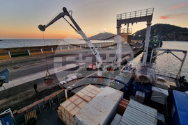 Naval Research Ship Sv Sv Kiril i Metodii - Antarctica - Day 12 - Evening - Spain - Cartagena - Port - Loading/Unloading Activities