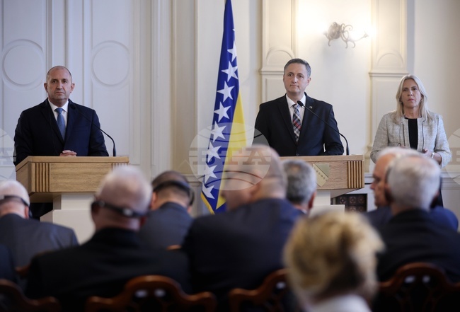 Босна и Херцеговина - Румен Радев - Денис Бечирович - пресконференция