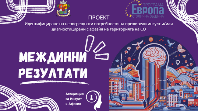 Асоциацията за инсулт и афазия (АИА) представя междинни резултати от изследване за потребностите на преживелите инсулт и диагностицираните с афазия