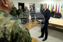 Босна и Херцеговина - Румен Радев - военна база „Бутмир“ - среща с български офицери