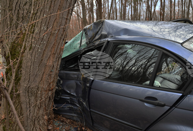 Мъж от София е загинал край монтанското село Белотинци, след като се блъснал с колата си в дърво