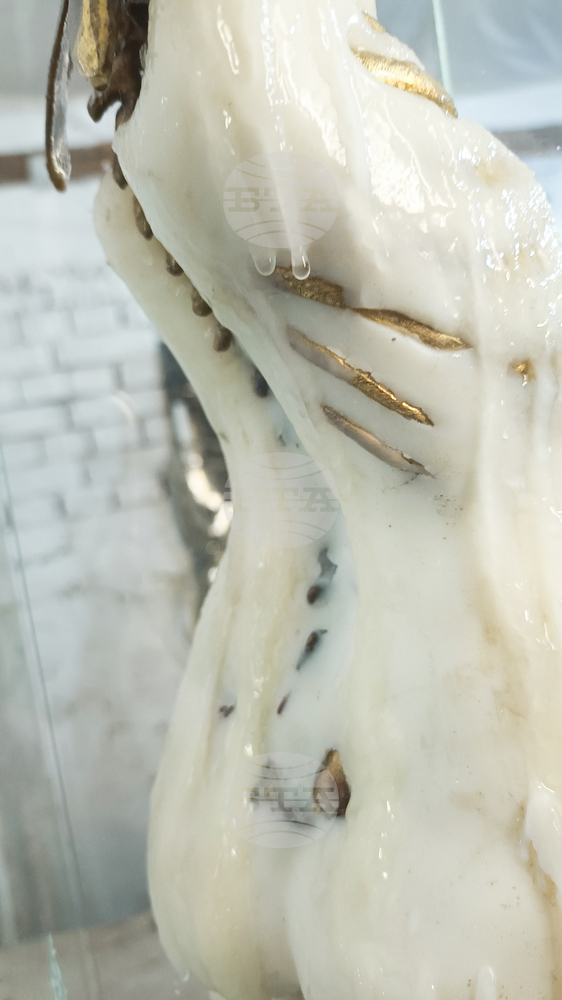 Moulded Wax Statues Present Contrast between Visible and Invisible in New Exhibition