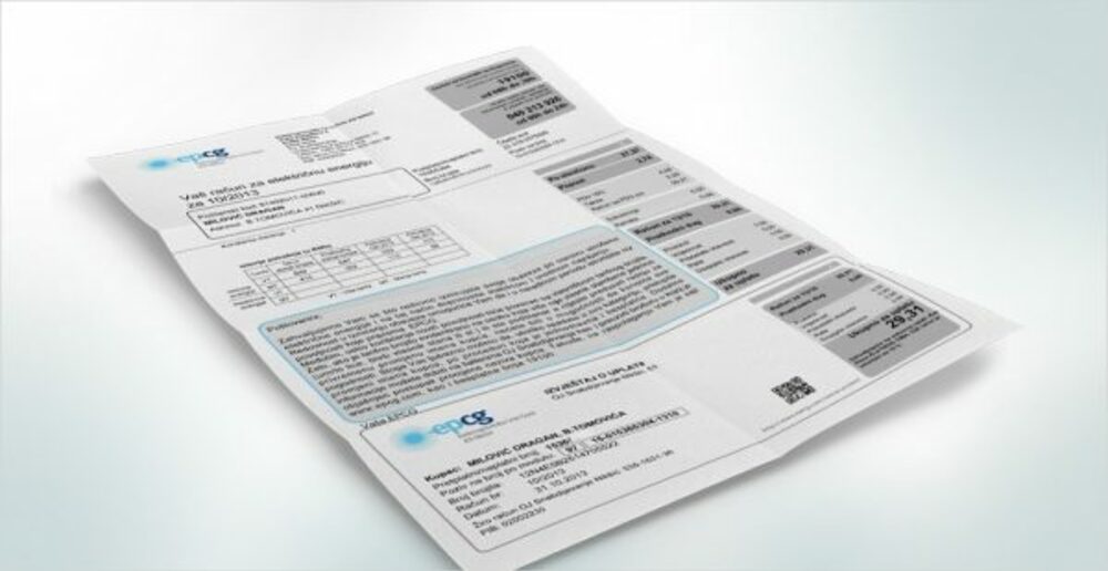 МИНА: Средната декемврийска сметка за електроенергия в Черна гора е 39 евро