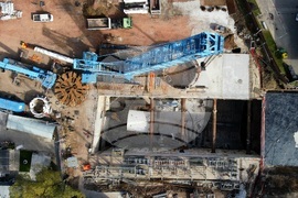 Строителство на метрото - тунелопробивна машина - изглед