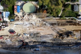 Строителство на метрото - тунелопробивна машина - изглед