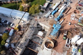 Строителство на метрото - тунелопробивна машина - изглед