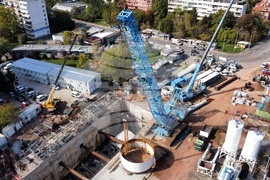 Строителство на метрото - тунелопробивна машина - изглед