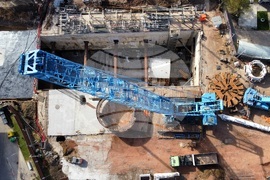 Строителство на метрото - тунелопробивна машина - изглед