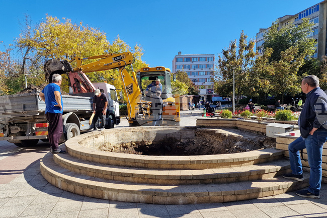Разград - коледна елха - подготовка