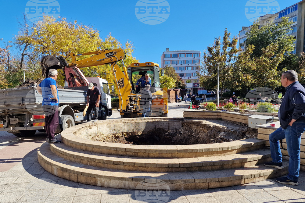 Разград - коледна елха - подготовка