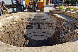 Разград - коледна елха - подготовка