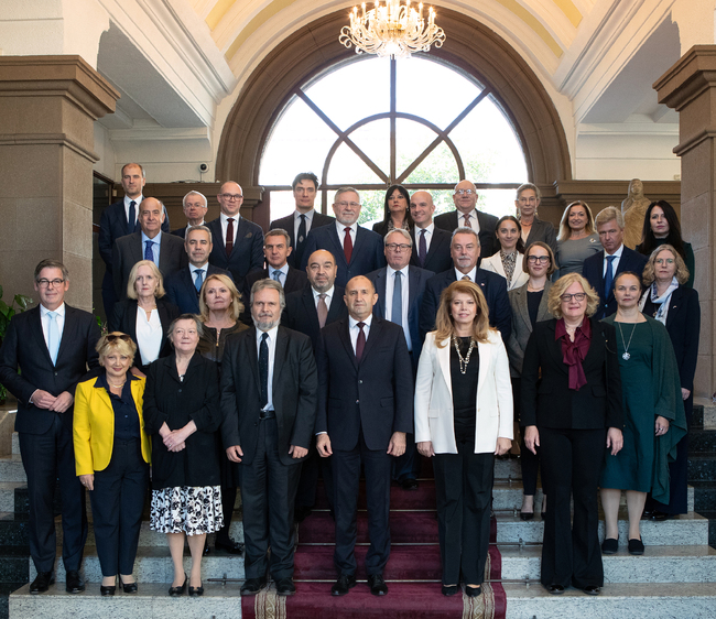 Сигурността на Европа, укрепването на върховенството на правото в България и борбата с корупцията обсъди президентът Румен Радев с дипломатически представители