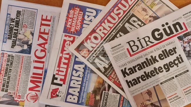 Турция е слязла до 163 място от 180 държави в доклада за свободата на словото на "Репортери без граници" 