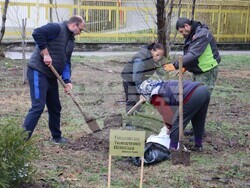 Хасково - Днес в парк Ямача бяха засадени коледни елхички. Инициативата е на Българска асоциация на хора с онкологични и други заболявания " Живот“ с председател Минка Арабаджиева.