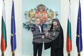 Румен Радев - Неврокопски митрополит Серафим - Почетен знак на президента - удостояване
