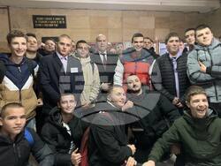 Снимка: Асоциация на прокурорите в България - Иван Гешев пред ученици от професионална гимназия „Хенри Форд“