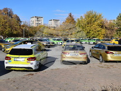 Пловдив - таксиметрови шофьори - протест