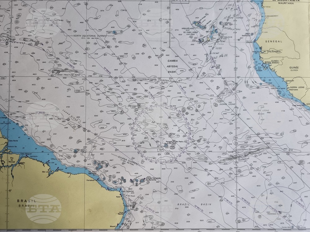 Day 23 - Map - Antarctica - St. Antarctica - St. Cyril and Methodius - Atlantic Ocean - Upwelling - Guinea Counter Current