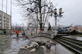 Габрово - силен вятър - щети