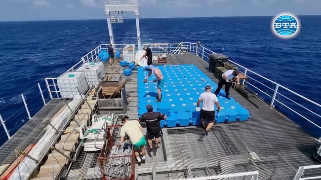 Cargo Transfer Raft Assembled on Board RSV 421